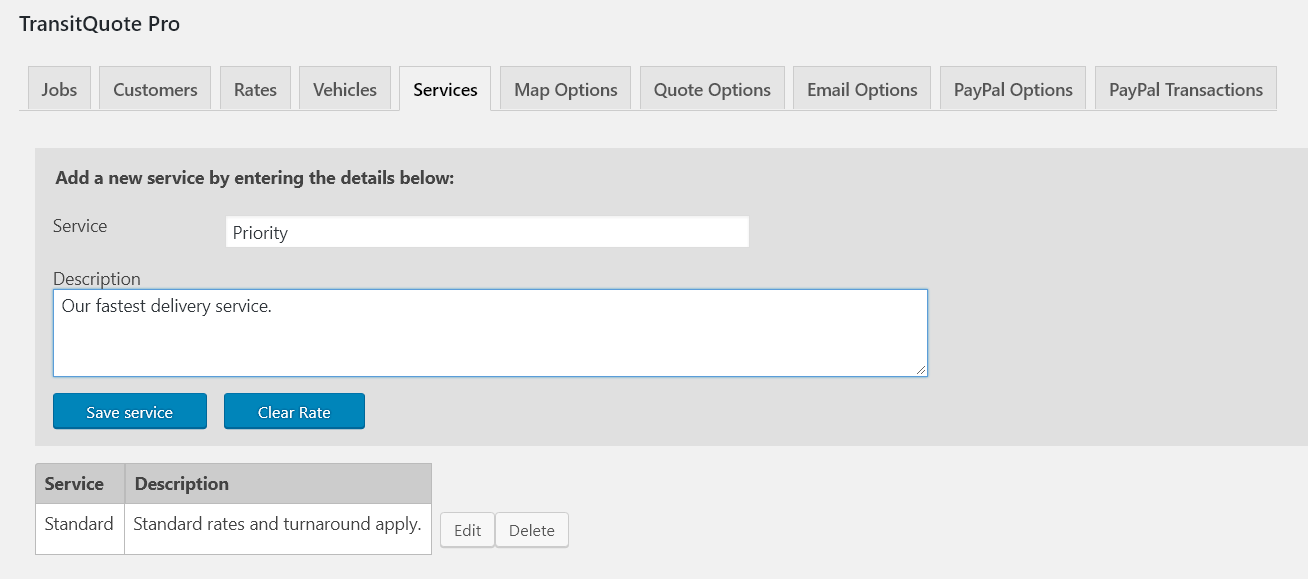 Charge Different Rates for Different Delivery Services