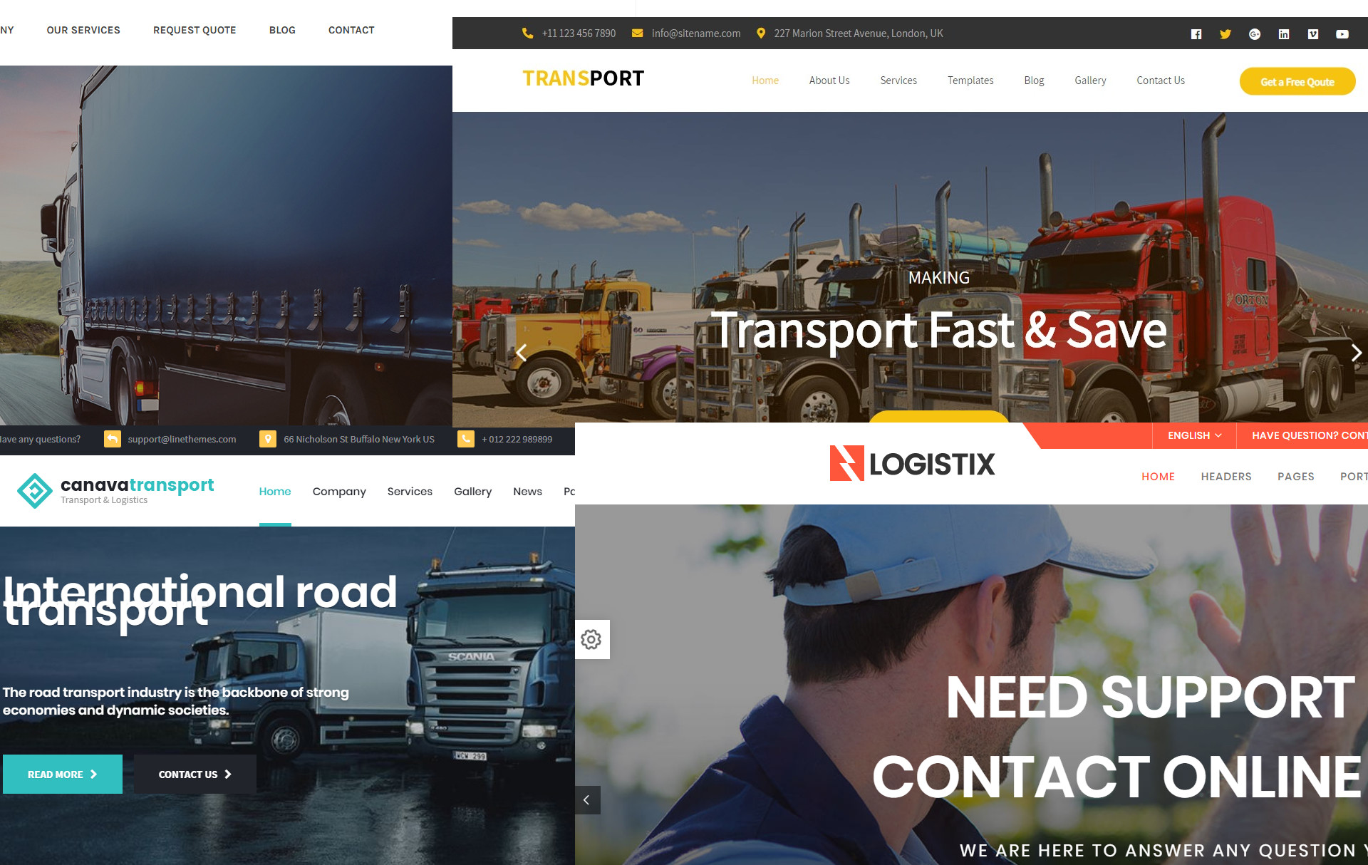 WordPress Themes For Couriers, Logistics, Transportation, Removals and Delivery Businesses